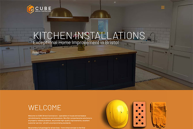 Strona internetowa dla CUBE Bristol Contractors - zdjęcie 1