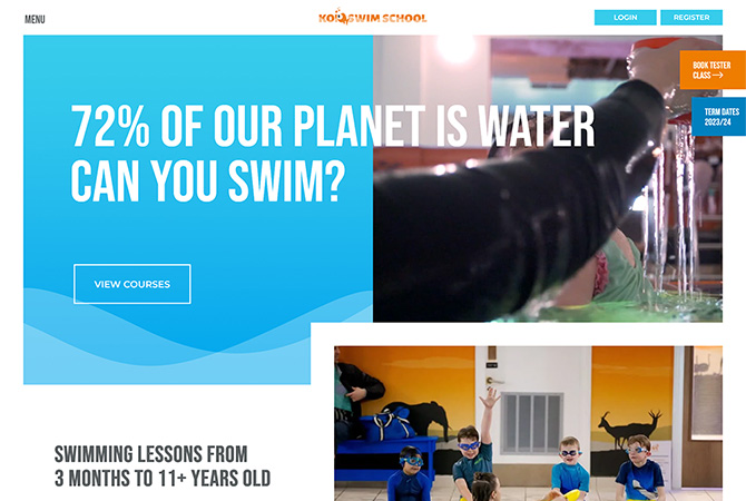 Strona internetowa dla KOI Swim School - zdjęcie 1