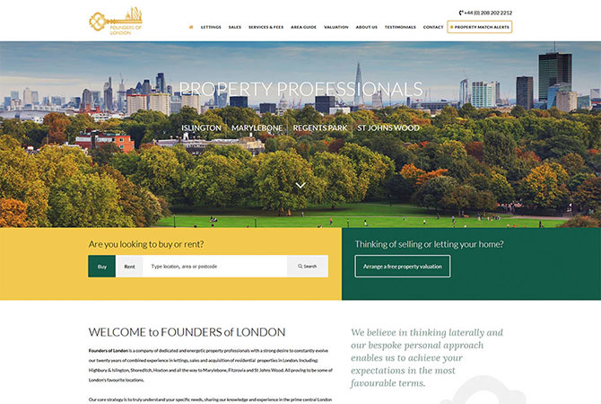 Strona internetowa dla Founders of London Ltd - zdjęcie 1