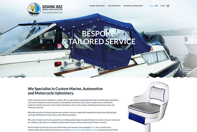 Strona internetowa dla Sewing Bee Ltd - zdjęcie 1