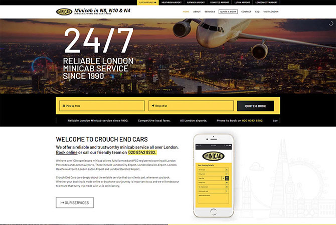 Strona internetowa dla Crouch End Cars Ltd - zdjęcie 1